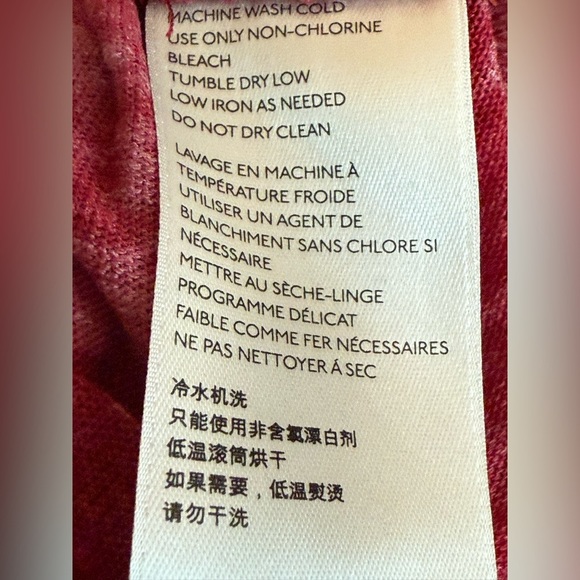 FREE PEOPLE WE THE FREE CHILL OUT LONG SLEEVE TEE IN RED SIZE SMALL - Picture 7 of 10